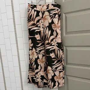 Rachel Zoe Green and Brown Floral Maxi Skirt